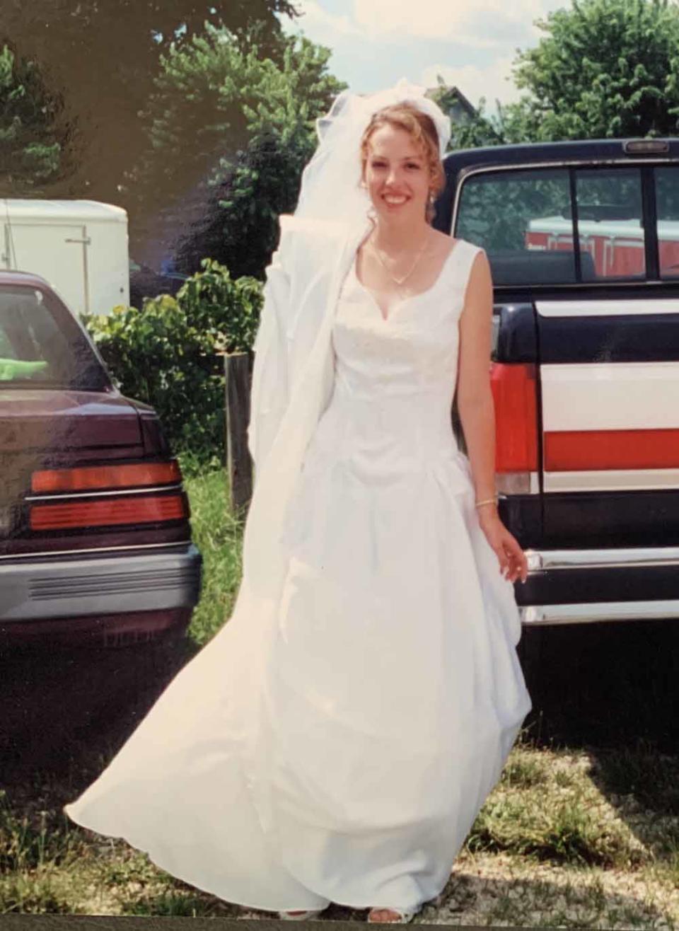 Kendra Blair on her wedding day when she was 19. (PA Real Life/Collect)