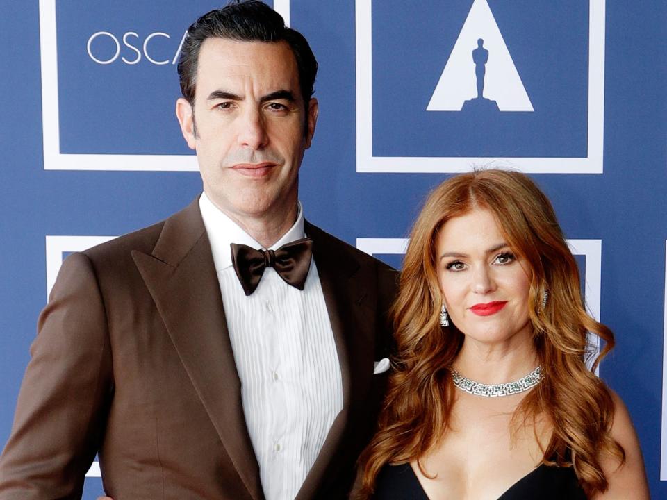 isla fisher and sacha baron cohen in 2021