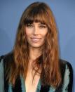 <p>Jessica Biel's shaggy style is a more fun, modern-feeling reimagining of her usual sleek hairstyle. </p><p>Keep a full fringe sweat free in the heat with a spritz of dry shampoo. </p>