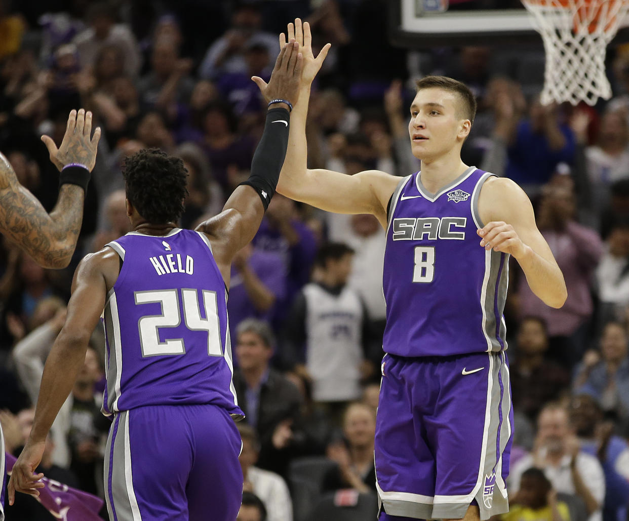 Bogdan Bogdanovic has continued to grow more comfortable in the NBA and is seeing an increase in minutes with the Sacramento Kings. (AP Photo/Rich Pedroncelli)