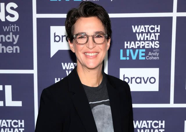<p>Charles Sykes/Bravo/Getty </p> Rachel Maddow at 'Watch What Happens Live with Andy Cohen'.