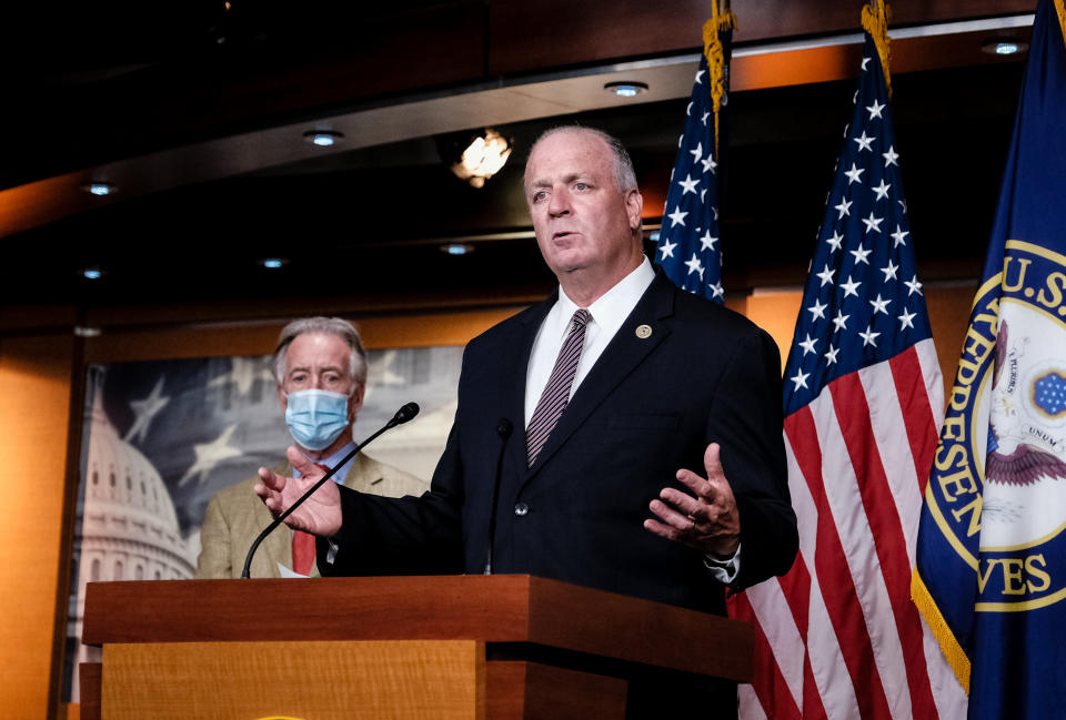 WASHINGTON, DC - JULY 24: Rep. Dan Kildee (D-MI) speaks during a news conference on July 24, 2020 in Washington, DC. House Democrats urge House Republicans to extend unemployment benefits that was passed as part of the CARES Act which is due to expire on July 31, 2020. (Photo by Michael A. McCoy/Getty Images)