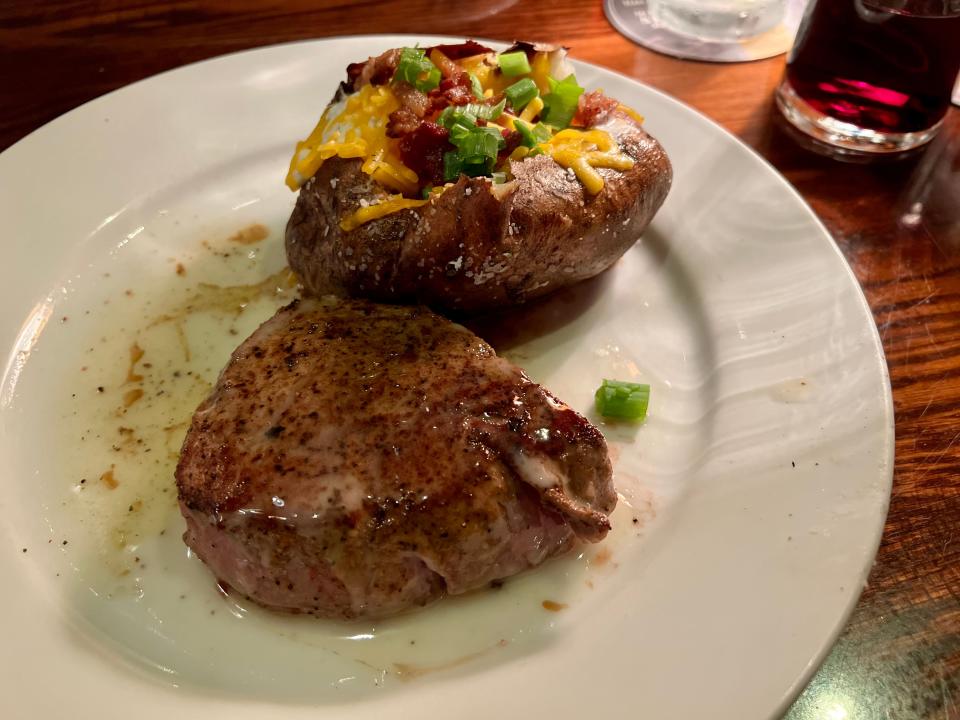 steak and loaded baked potato