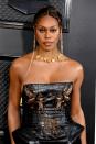 <p>We can't stop staring at Laverne Cox's gorgeous gold eyeshadow. </p>