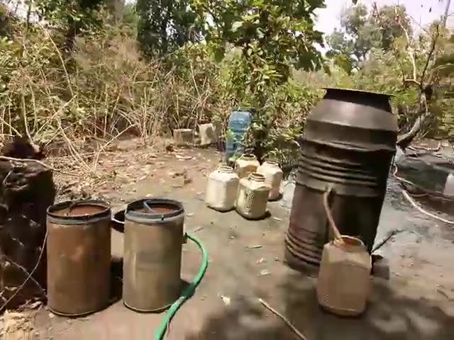 MP: Hand Pump Spews Out Liquor As Police Seize Underground Drums