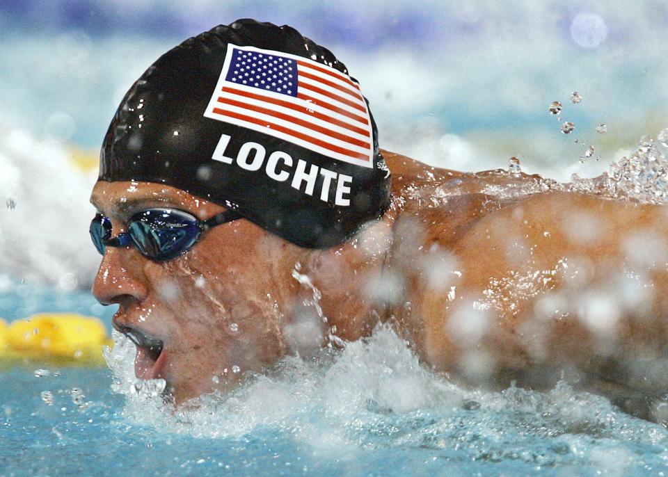 Ryan Lochte competes at the 2004 Olympic Games.