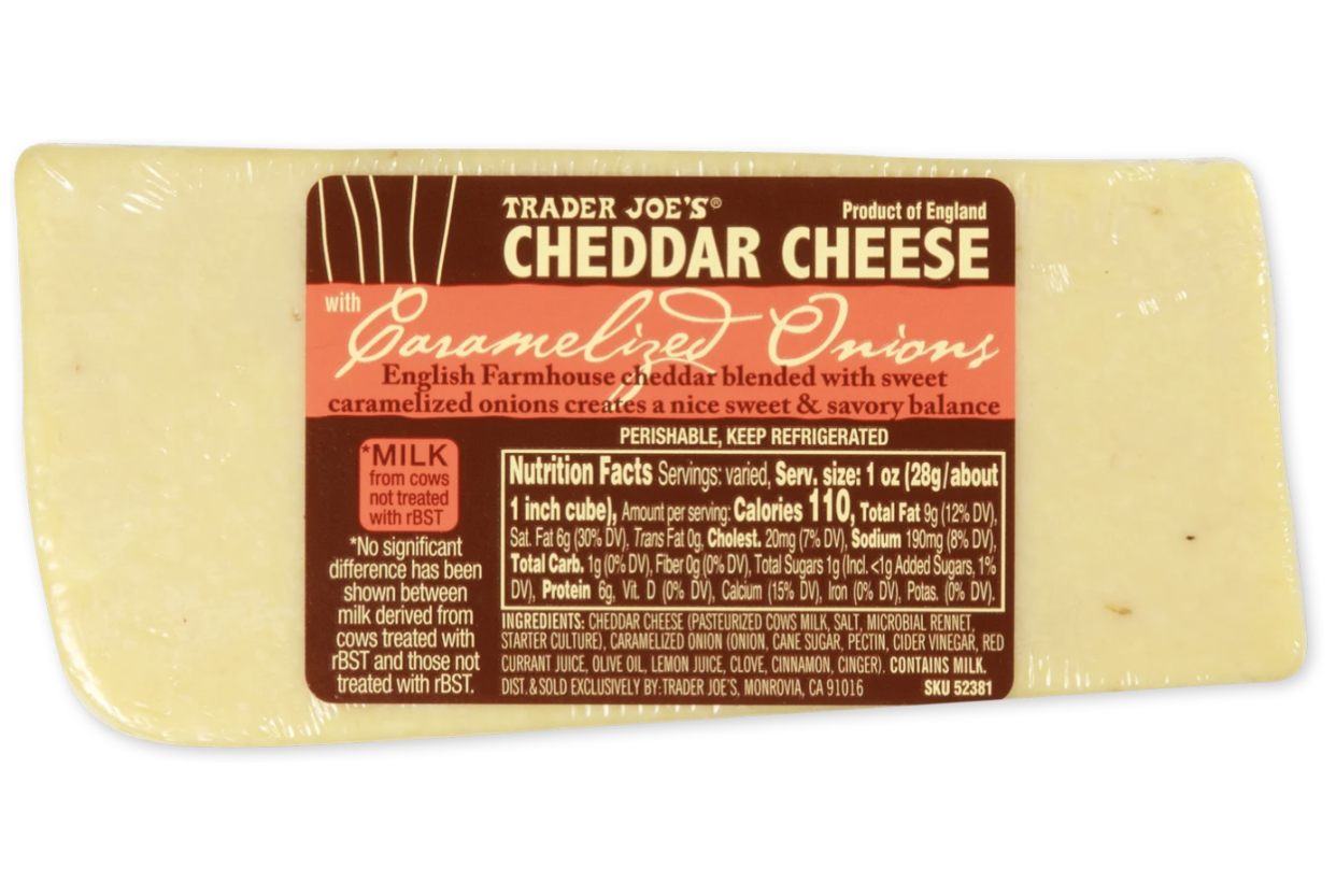 Trader Joe's English Cheddar with Caramelized Onions