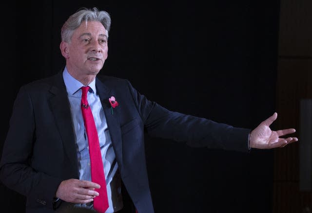 Richard Leonard gesturing