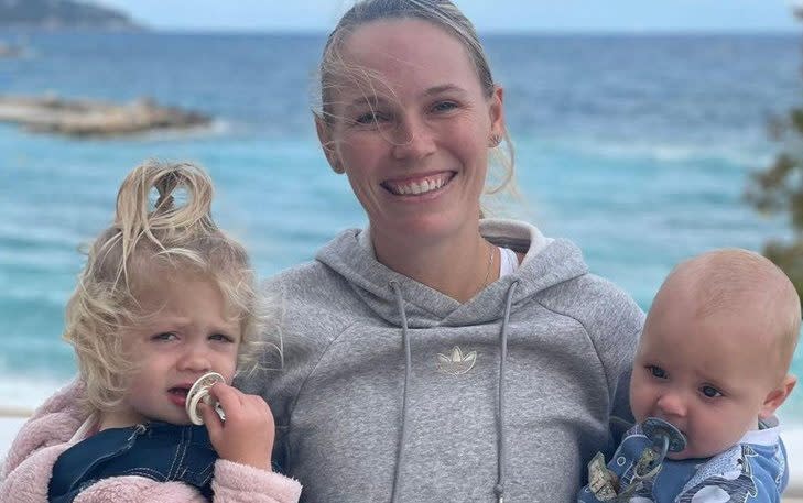 Mother-of-two Caroline Wozniacki continues her comeback at the Australian Open after receiving a wildcard into the main draw