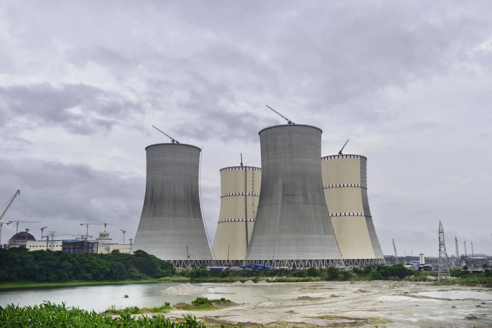 A view of the Rooppur Nuclear Power Plant at Ishwardi in Pabna, Bangladesh, Wednesday, Oct.4, 2023. (AP Photo/Mahmud Hossain Opu)