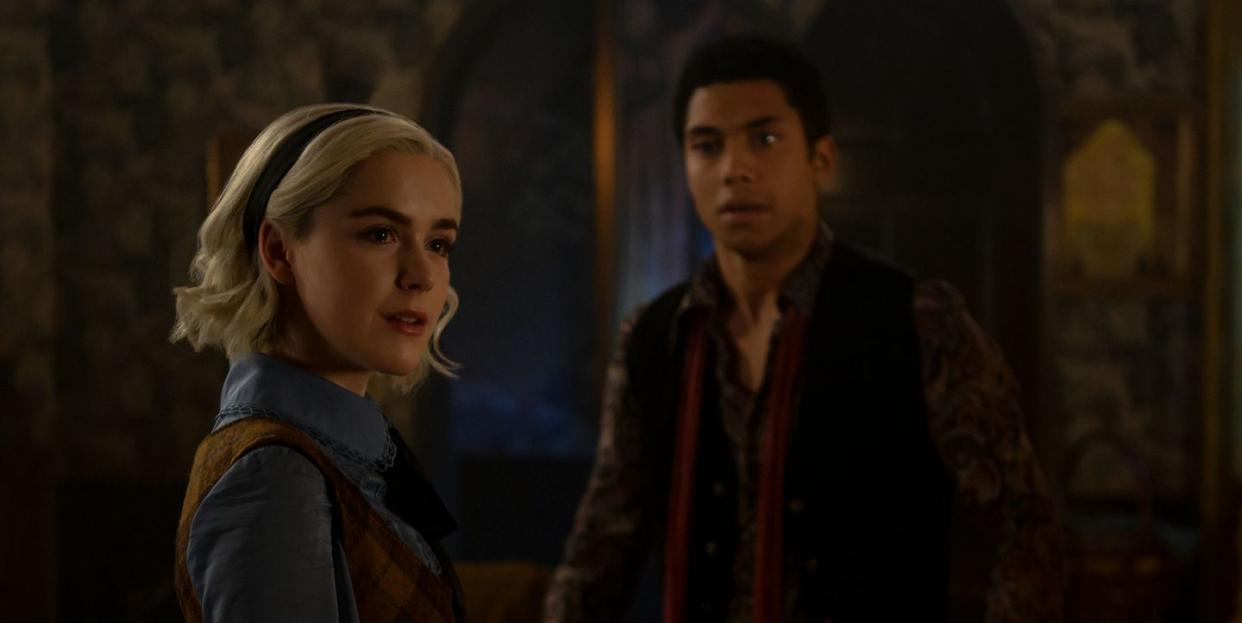 kiernan shipka, chance perdomo, chilling adventures of sabrina