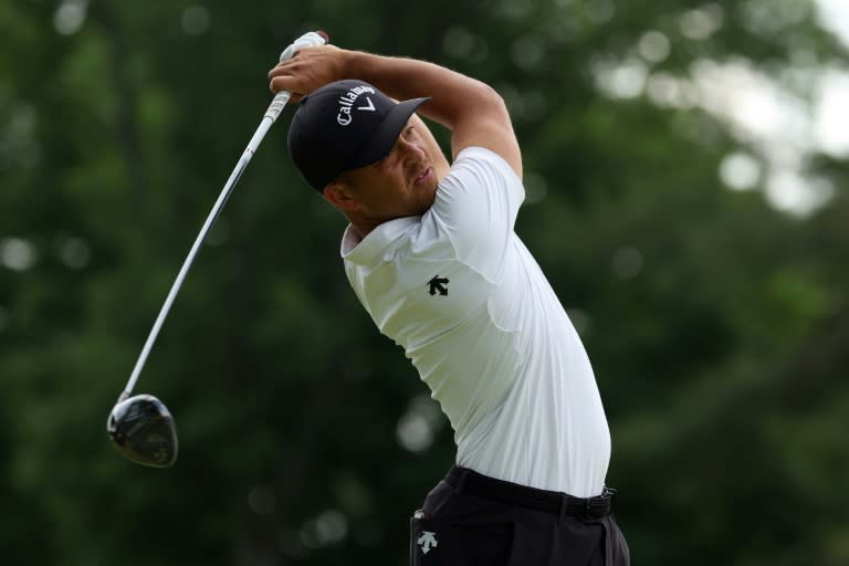 Xander Schauffele shot a record-tying 62 to seize the early lead at the PGA Championship on Thursday (Patrick Smith)