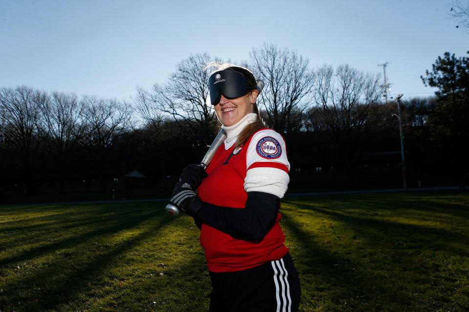 Kirstyn "Kiki" Smith is the founder of the Rochester Area Blind Athletes and the Beep Baseball team. Dec. 17, 2021, Rochester, N.Y. 