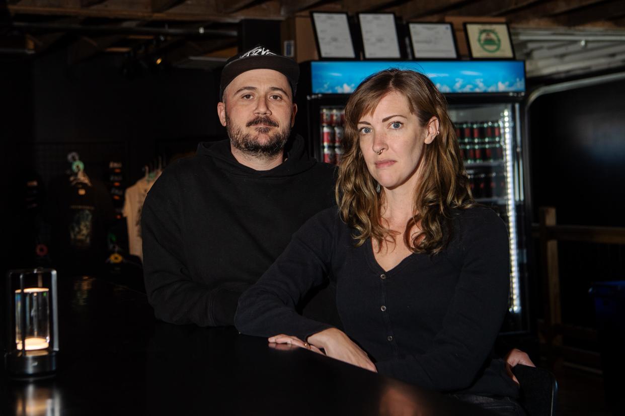 Nick and Erin Nunns, co-owners of Trve Brewing in Asheville’s South Slope, March 19, 2024.