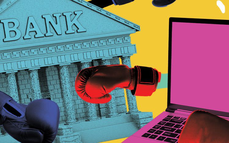 A bank, a laptop and boxing gloves - Telegraph