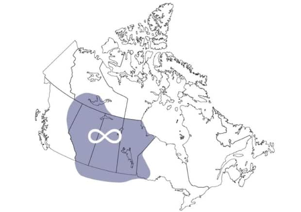 The map of the Métis homeland released in 2018 with controversy, encompasses all of Manitoba, Saskatchewan and Alberta, extending into parts of northwestern Ontario, northeastern B.C. and southern N.W.T.