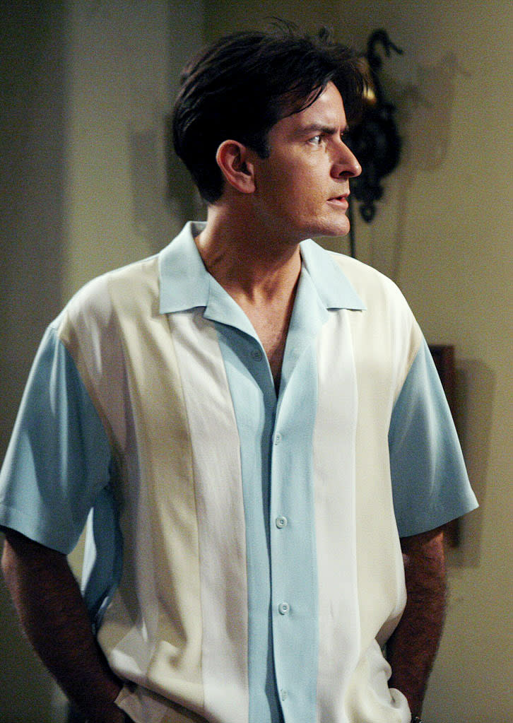 Charlie Sheen in Bowling Shirts