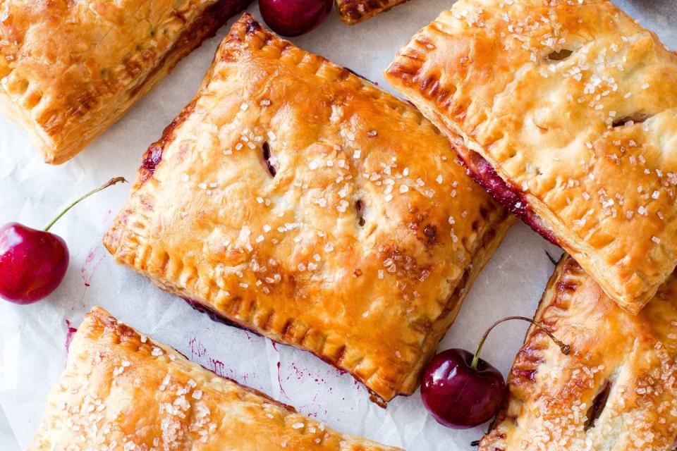 Cherry Puff Pastry Pies