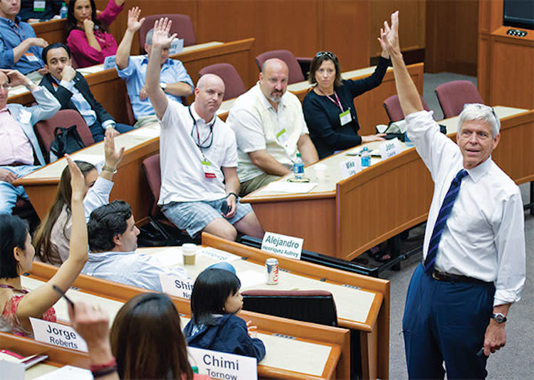 Harvard Business School MBA alums attend a reunion on campus