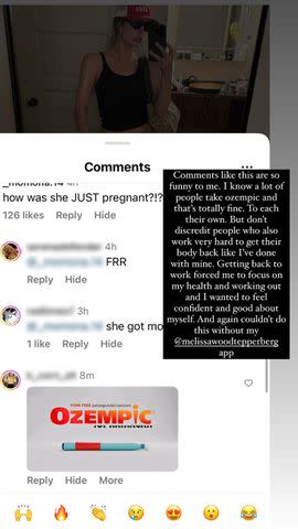 <p>Ashley Benson/Instagram</p> Ashley Benson's comments on her Instagram Stories