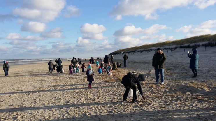 Tens of thousands of Kinder Eggs have washed up on a beach on the North Sea island of Langeoog