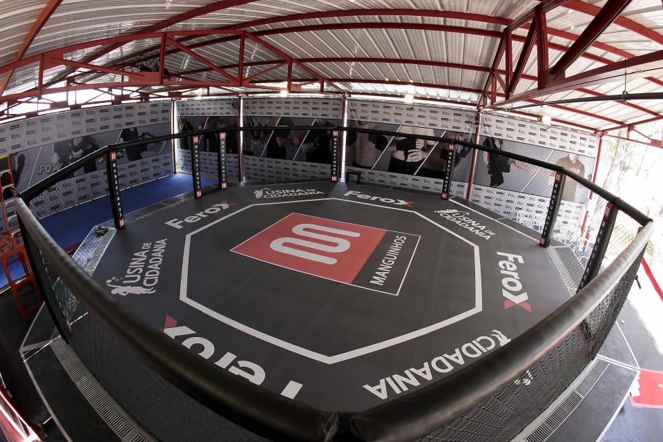 Une cage de MMA, appelée octogone.