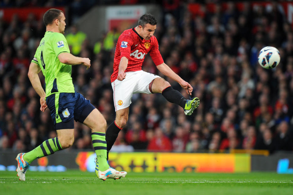 Another quite stunning goal as Robin van Persie won the Premier League title for Manchester United, but things were changing. (Photo by Martin Rickett/PA Images via Getty Images)