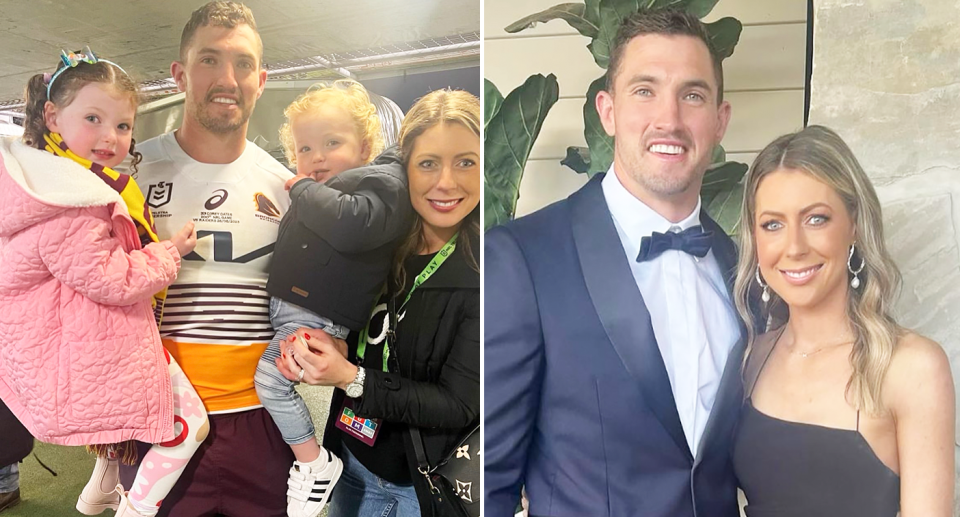 Pictured Corey Oates with his family