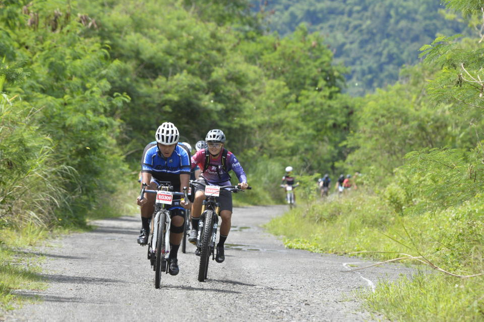 前登山車國手江思瀚左賽前試騎了二次路線提早佈置了參賽戰術甚至安排了電輔。輪動台灣運動協會提供