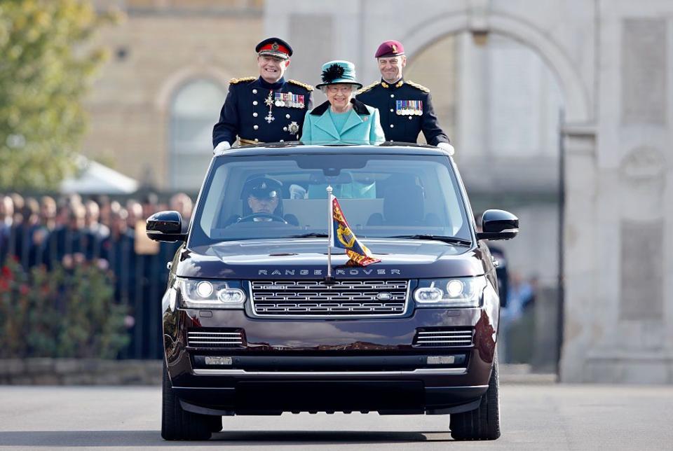 She is the only person in Britain who can drive without a license plate on her car.