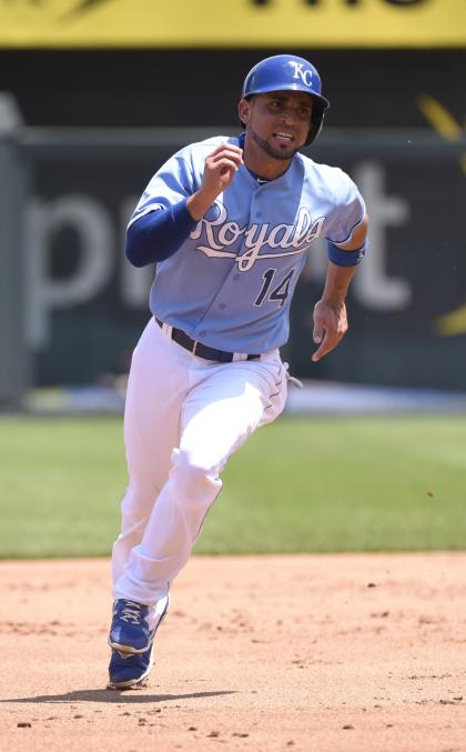 Royals second baseman Omar Infante is hitting .227 and could start the All-Star Game. (Getty Images)