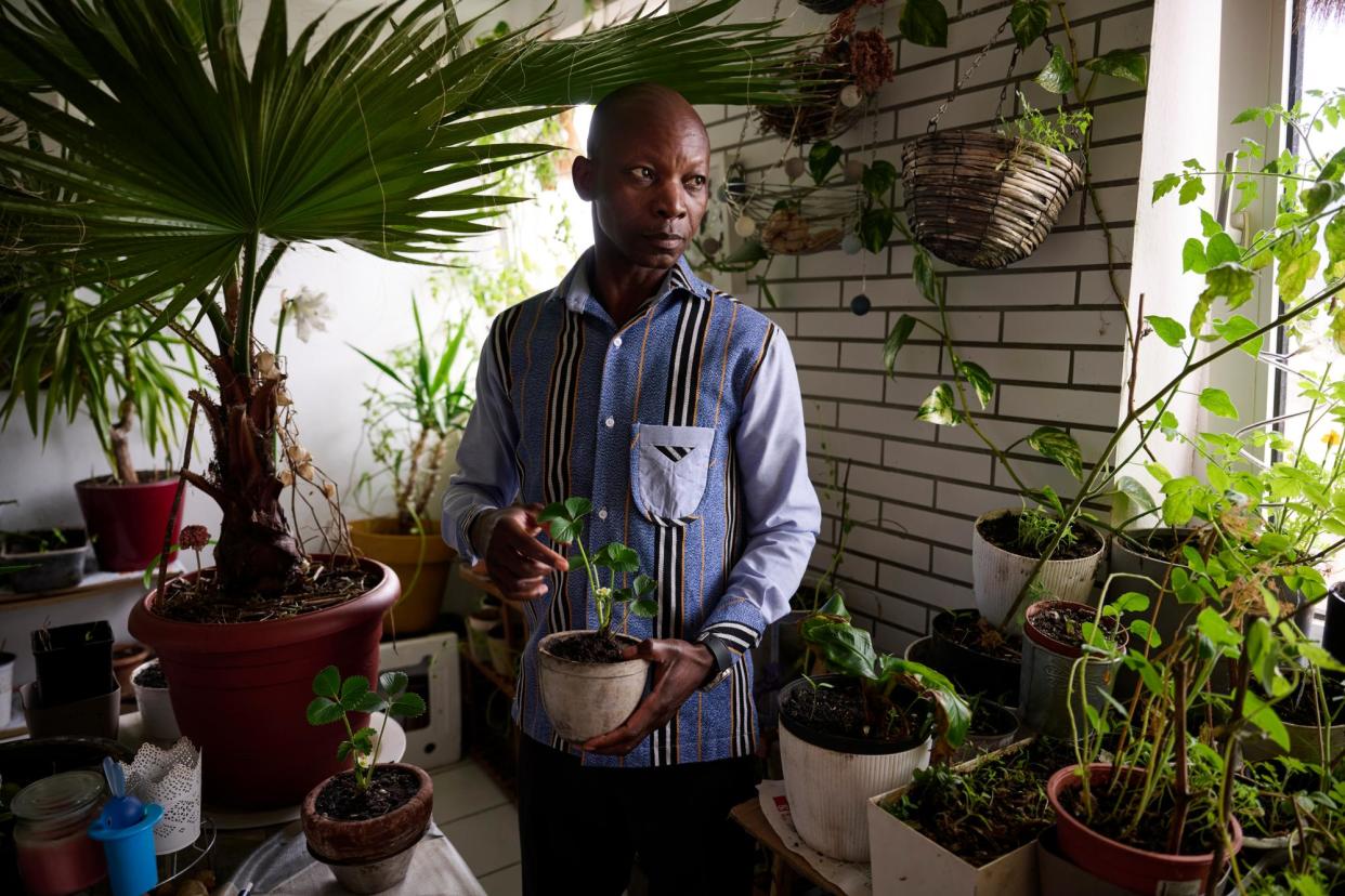 <span>Hamado Dipama, who is from Burkina Faso, realised he had overlooked the line in a newspaper advert saying: ‘Germans only.’</span><span>Photograph: Frank Bauer/The Guardian</span>
