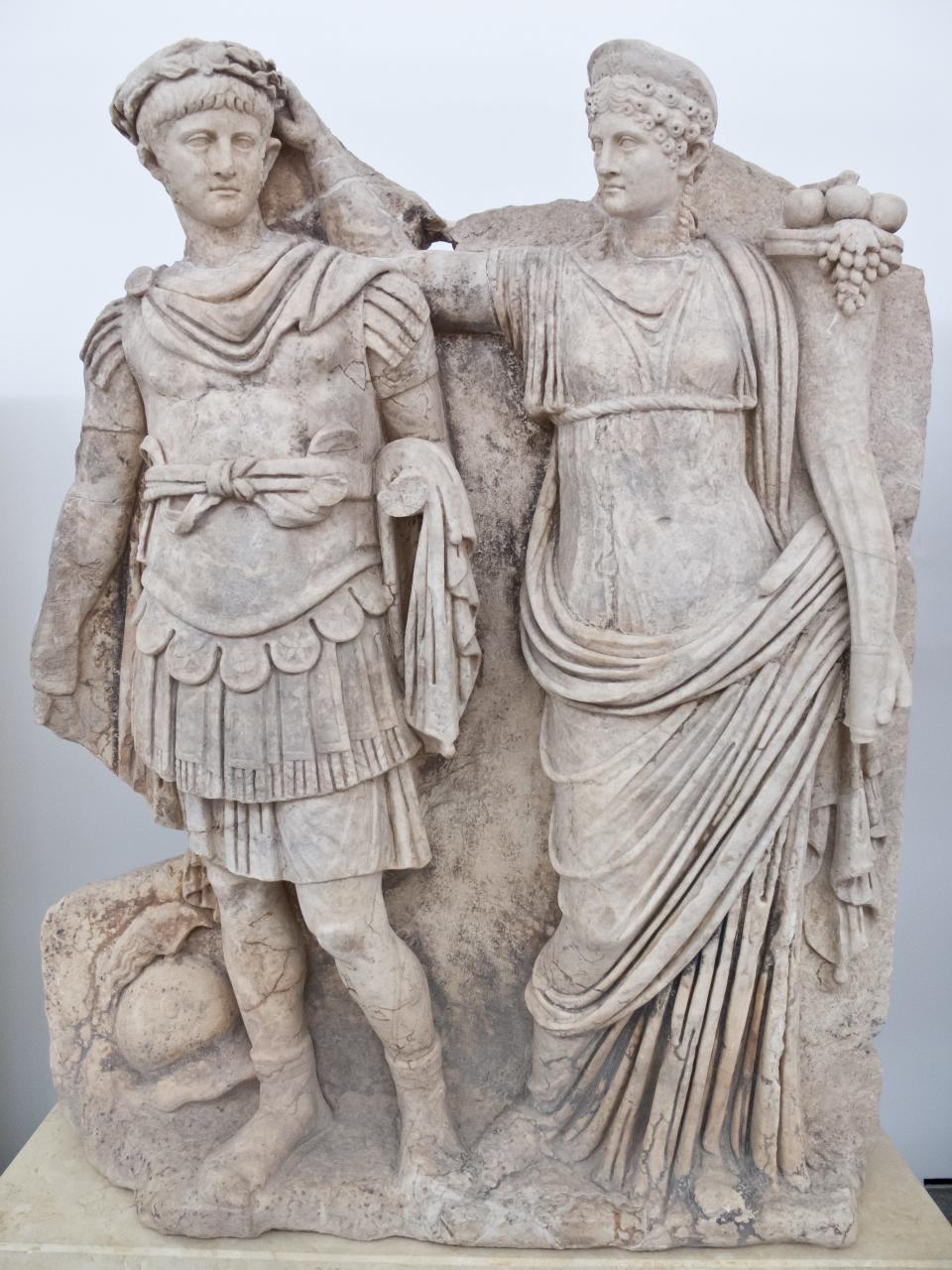 <p>Teenage power: In this Roman sculpture, Nero's mother is seen crowning her 15-year-old son Emperor. Just five years later, obsessed with power, the emperor she had created murdered her.</p>Carlos Delgado; CC-BY-SA