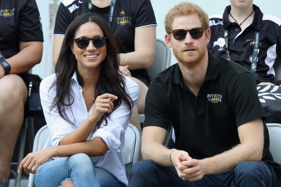 Being Harry's public plus one might become Meghan's priority. Photo: Getty