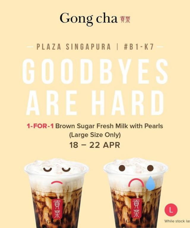 Gong Cha to mark closing of Plaza Singapura outlet with exclusive