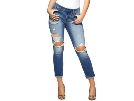 Sofia Vergara Check Boot Cut Jeans for Women