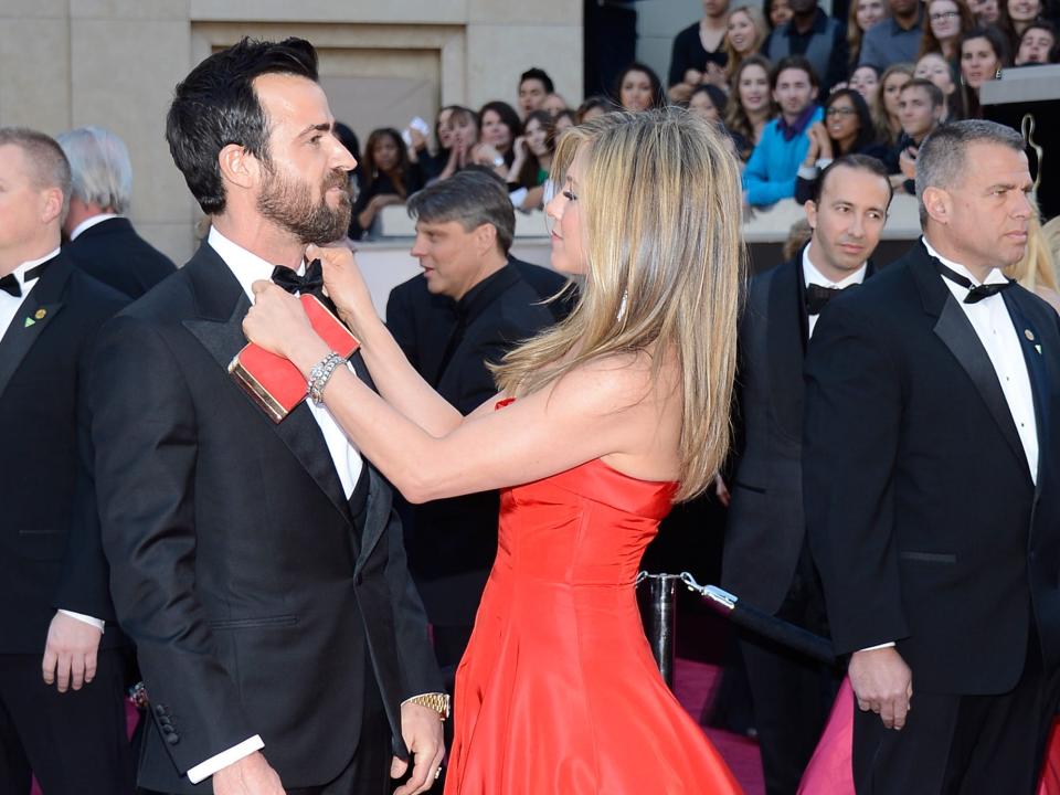 Jennifer Aniston and Justin Theroux 2013 Oscars