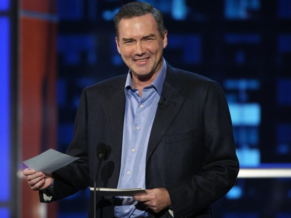 Norm Macdonald on stage during the Comedy Central Roast of Bob Saget on 3 August 2008 in Burbank, California (Alberto E Rodriguez/Getty Images for Comedy Central)