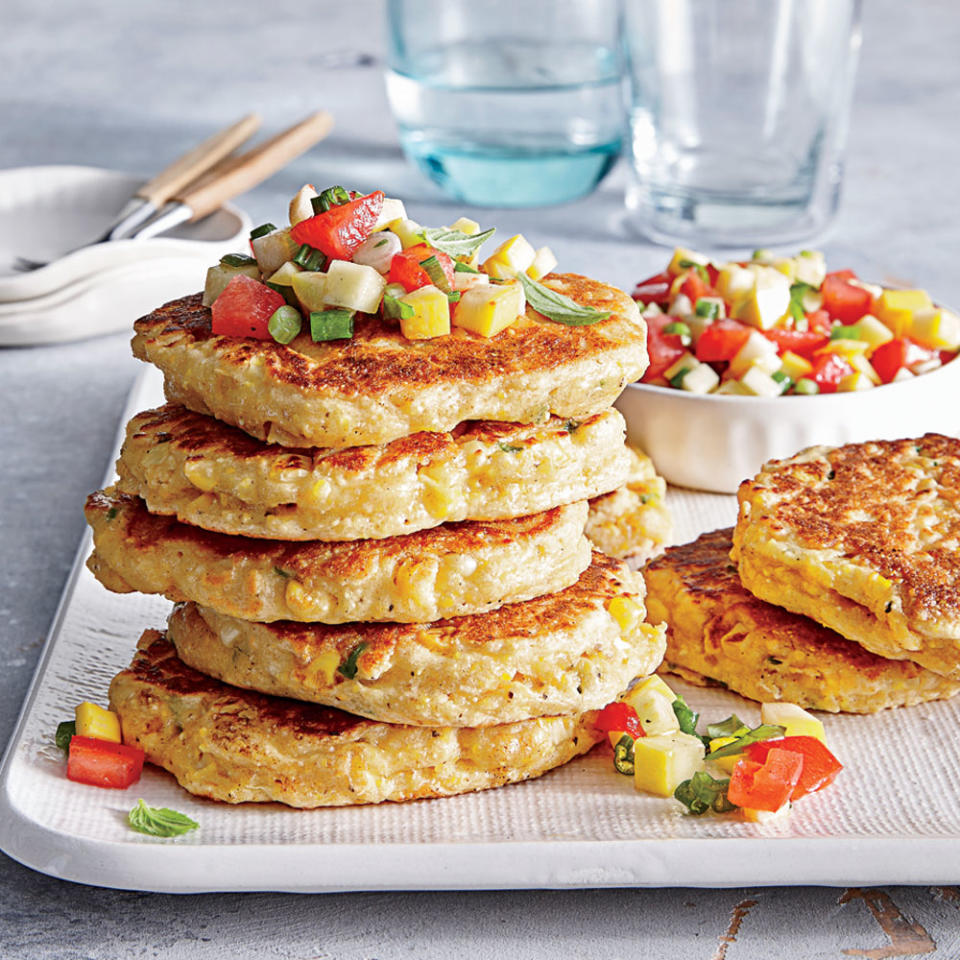 Fresh Corn Cakes with Summer Salsa