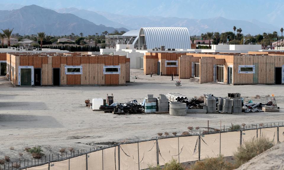 The construction site of what would have been Coachella's first hotel on Jan. 3, 2020.