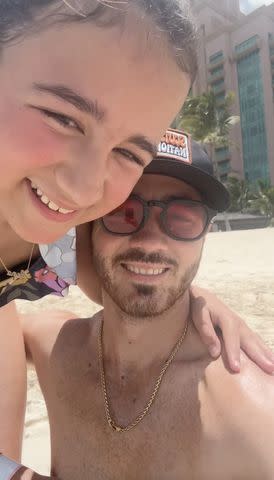 <p>Kevin Jonas/tiktok</p> Alena and Kevin Jonas