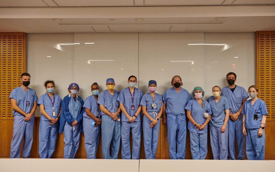 Members of the xenotransplant surgical team at NYU Langone Health - Joe Carrotta for NYU Langone Health/Handout via REUTERS