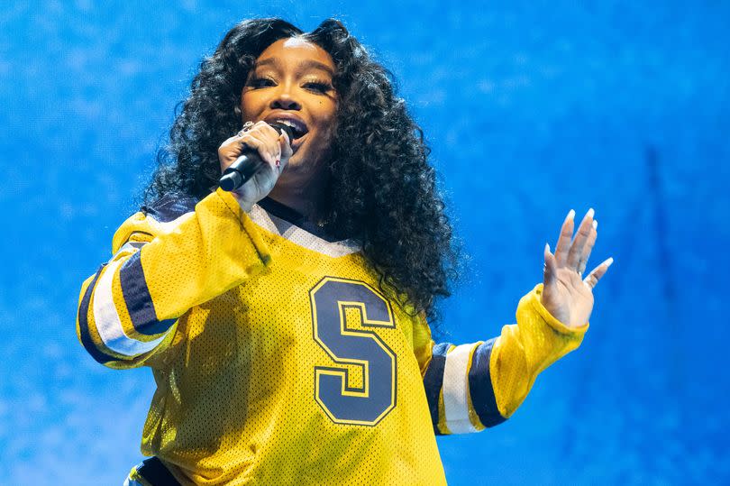 WASHINGTON, DC - February 27th, 2023 - SZA performs at Capital One Arena in Washington, D.C. during her SOS Tour.  (Photo by Kyle Gustafson / For The Washington Post via Getty Images)