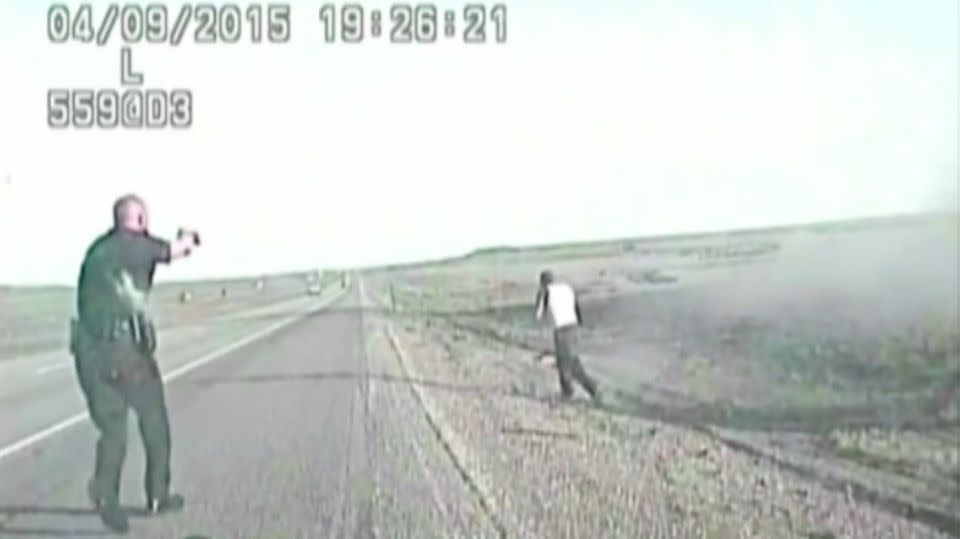 After surviving the terrifying crash, suspect continues to run from police. Photo: YouTube