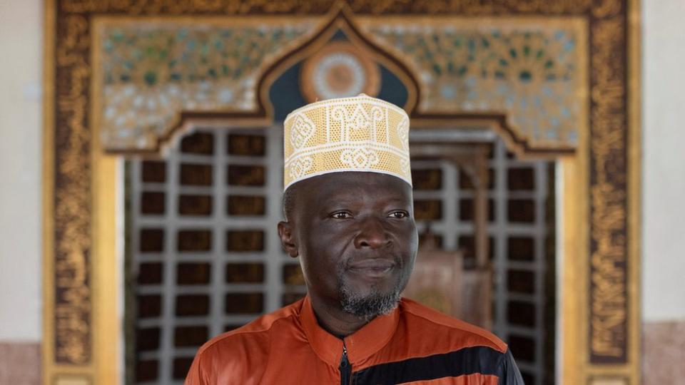 Sheikh Mussa Ahmad Mabange, Head of the Provincial Islamic Community of North Kivu poses for a photograph inside the Birere mosque, in Goma in the North Kivu province of the Democratic Republic of Congo March 20, 2024.