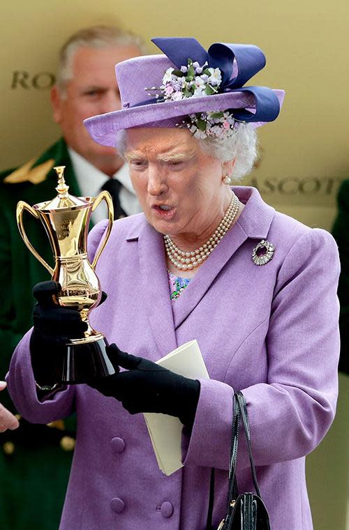 Someone's photoshopping Trump onto the Queen