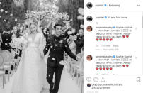 Les tourtereaux se sont mariés juste après la cérémonie des Billboard Music Awards en 2019. Une cérémonie organisée au dernier moment à Las Vegas suivie d'un grand mariage en France quelques mois plus tard.