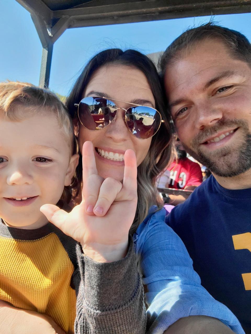 Regina Crisci, Bobby Waugh and their son, Maddox.