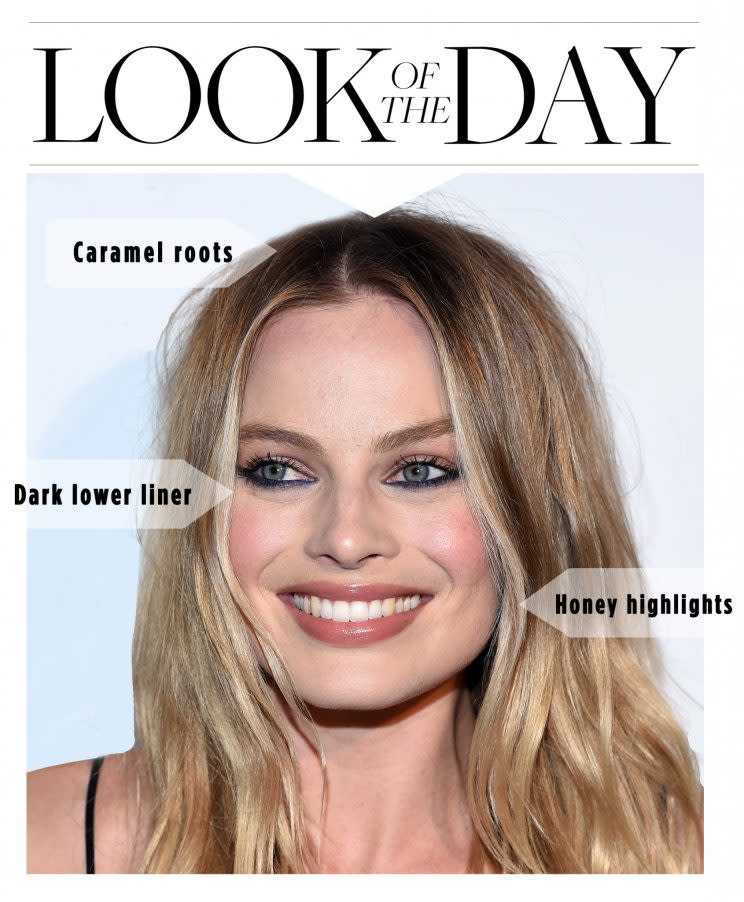 Margot Robbie made this throwback beauty look fresh. (Photo: Getty Images)