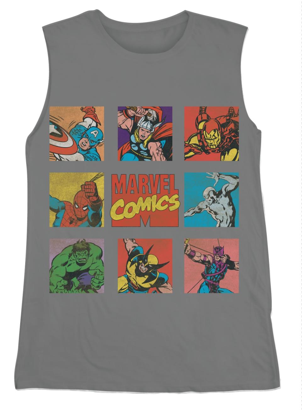 This product image released by Marvel Entertainment/Forever 21 shows a T-shirt with graphics of Marvel Comic characters. The retail chain Forever 21 has partnered with Marvel Entertainment to offer T-shirts of their iconic comic book characters. (AP Photo/Forever 21/Marvel Entertainment)